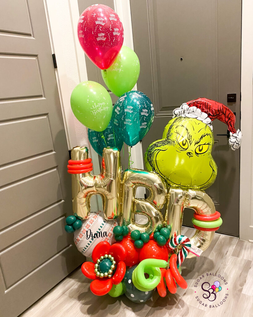 HBD Christmas Grinch HBD Christmas Grinch | Custom Balloon Bouquets ...