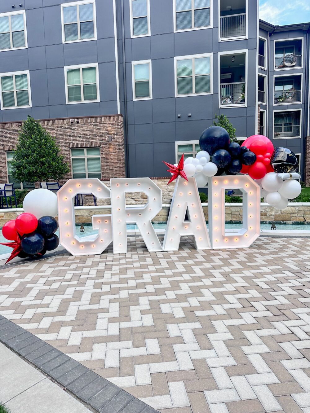 GRAD marquees letters